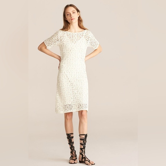 Rebecca Taylor Floral Crochet Shift Dress - Picture 1 of 10